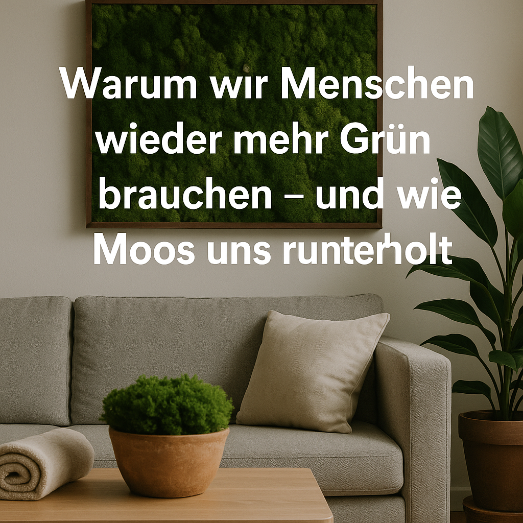 🌿 Warum wir Menschen wieder mehr Grün brauchen – und wie Moos uns runterholt