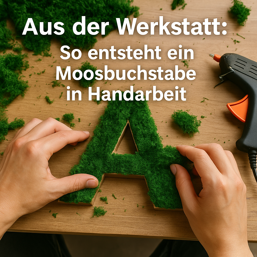 🔨 Aus der Werkstatt: So entsteht ein Moosbuchstabe in Handarbeit